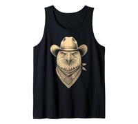 Vintage Bald Eagle Cowboy Hat Bandana Retro Western Tank Top