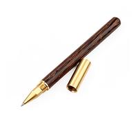 Vintage Ballpoint Pen Gel Pen 0.5mm Point Wood Metal Smoothly Writing for School Home Work Study Black Pens