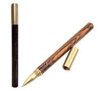 Vintage Ballpoint Pen Gel Pen 0.5mm Point Wood Metal Smoothly Writing for School Home Work Study Black Pens