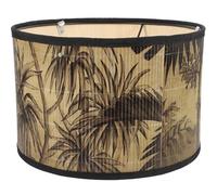 Vintage Bamboo Drum Lamp Shade 30x30x20cm for E27 Pendant Lights | Birds Print, Woven Finish, Easy Removal, without Cable Line, for Bedrooms, Entryways or Table Lamps