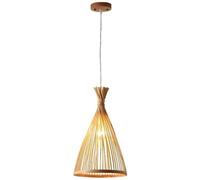 Vintage Bamboo Pendant Light, Creative an Chaner E27 Fixture, Retro Ceiling Light Hanging Lamp for Home Lighting, Country Restaurant, Bar, Cafe Decoration
