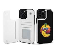 Vintage Banana Cell Phone Flip Case Compatible with iPhone 15/15 Plus/15 Pro/15 Pro Max Soft Protective Shell