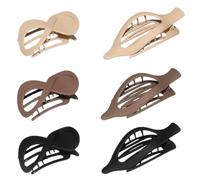 Vintage Banana Hair Clips, 6 Pieces, Non-Slip Hair Barrettes, Horizontal Hair Grasses, Gentle Hold Hair Pins for Women, Girlfriend, Mother, Perfect for Thin and Thick Hair, Daily Use