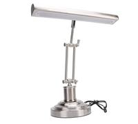 Vintage Bankers Lamp with Stepless Dimming, 12W Adjustable Piano Light for Upright,Grand Piano, 3000K to 6000K Eye Caring LED Task Lighting, Brushed Metal Finish (UK Plugs)