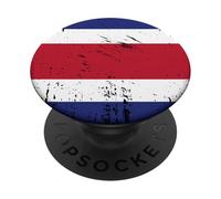 Vintage Banner Fan Costa Rica Flag Retro PopSockets Adhesive PopGrip