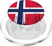 Vintage Banner Fan Norway Flag Retro Art PopSockets PopGrip for MagSafe