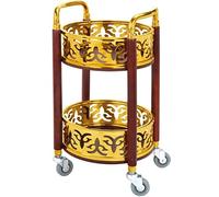 Vintage Bar Cart - Luxe Classic Beverage Serving Trolley Double Layer Large Capacity Ideal for Hotels & Home Decor Stylish Drink Station Entertaining Essentials