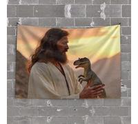 Vintage Bar Decor A Person Holds A Small Dinosaur Toy Against A Sunset Backdrop Tapestry Men Cave Decor Door Decorations for Bedroom(75X100CM)