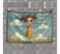 Vintage Bar Decor Embracing Uniqueness: I'm Not Weird Tapestry Cool Things for Your Room Small Wall Tapestry(75X100CM)