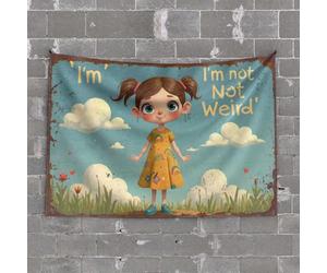 Vintage Bar Decor Embracing Uniqueness: I'm Not Weird Tapestry Cool Things for Your Room Small Wall Tapestry(100X150CM)