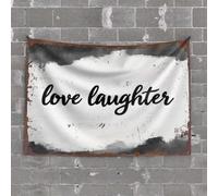 Vintage Bar Decor Love Laughter: Embracing Joy in Every Moment Tapestry Bar Man Cave Decor Wall Tapestry for Bedroom(75X100CM)