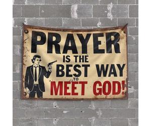 Vintage Bar Decor Prayer: The Ultimate Way to Connect with God Tapestry Cool Things for Your Room Small Wall Tapestry(100X150CM)