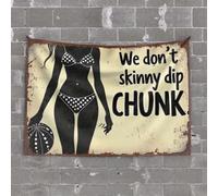 Vintage Bar Decor We Don'T Skinny Dip Chunk. Tapestry Funny Outdoor Decor Funny Decor For Bar(75X100CM)