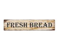 Vintage Bar Metal Signs Fresh Bread 4x16 Inch Tin Wall Sign Retro Iron Painting Metal Plaque Decoration Poster for Bar Cafe Store Home Garage