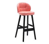 Vintage Bar Stools - Ergonomic PU Leather Dining Chairs with Footrest Wooden Base Perfect for Breakfast Bars and Home Use Stylish Comfortable Seating