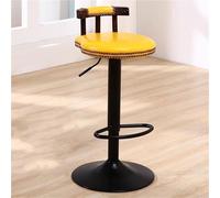 Vintage Bar Stools with Deep Button Tufting, Counter Height Swivel Stool, Wooden Back, Oil Wax Leather Seat Kitchen Island Stools for Dining Room Bar Cafe Studio Terrace