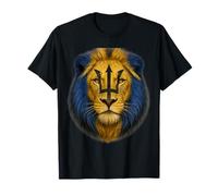 Vintage Barbados Flag, Lion with Barbados Flag T-Shirt