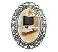 Vintage Baroque Wall Mirror 49x61 cm - Rustic Antique Table Mirror for Bathroom Decor Elegant Bronze Finish Perfect for Home Decoration and Vanity Use