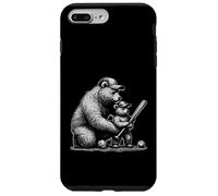 Vintage Baseball Bear Dad Son Batting Team Case for iPhone 7 Plus/8 Plus