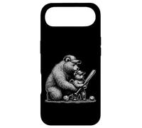 Vintage Baseball Bear Dad Son Batting Team Case for iPhone Air