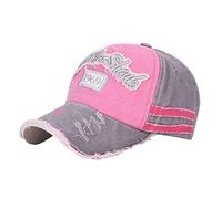 Vintage Baseball Cap Distressed Snapback Hat Retro Embroidered Trucker Cap Cotton Sun Hat Classic Peak Cap Adjustable Summer Sport Dad Hat for Unisex Outdoor Fishing Hiking Traveling Running