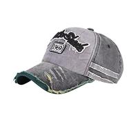 Vintage Baseball Cap Distressed Snapback Hat Retro Embroidered Trucker Cap Cotton Sun Hat Classic Peak Cap Adjustable Summer Sport Dad Hat for Unisex Outdoor Fishing Hiking Traveling Running