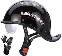 Vintage Baseball Cap Half Shell Motorcycle Helmet, Extended Retro Brim Helmet with ECE 22.06 Certification, Men Women Open Face Motorbike Helmet for Cruiser Chopper Scooter B8,XXL/(63~64cm)