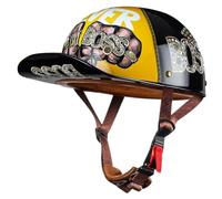 Vintage Baseball Cap Half Shell Motorcycle Helmet Extended Retro Brim Motorbike Half Helmet ECEDOT Certification Open Face Helmets for Cruiser Chopper Scooter for Unisex G,XXL:63-64CM