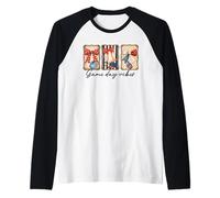 Vintage Baseball Game Day Fan Sports Design Raglan Baseball Tee