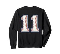 Vintage Baseball Jersey Number 11 Varsity Athletic Back Side Sweatshirt