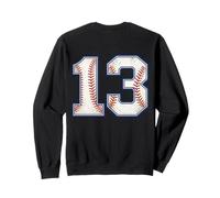 Vintage Baseball Jersey Number 13 Varsity Athletic Back Side Sweatshirt