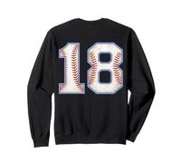Vintage Baseball Jersey Number 18 Varsity Athletic Back Side Sweatshirt