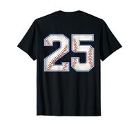 Vintage Baseball Jersey Number 25 Varsity Athletic Back Side T-Shirt