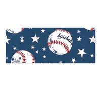 Vintage Baseball Star Wrapping Paper 2 Pack Sport Ball Waterproof Tear-Resistant PP Craft Paper for Christmas Thnaksgiving Birthdays Holiday Presents Decorations