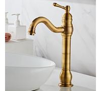 Vintage Basin Mixer Tap Bathroom Sink Taps Single Lever 360° Rotable Spout Bathroom Sink Mixer Taps 1 Hole, Antique, High