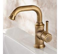 Vintage Basin Taps, Antique Brass Bathroom Sink Faucet, Hot & Cold Water Mixer, Traditional Kitchen Sink Tap, Classic Design, Bridge Spout for Stylish Home Decor
