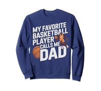Vintage BASKETBALL DAD Hero American Father Birthday Papa Sweatshirt