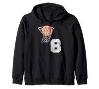 Vintage Basketball Jersey Number 8 T-Shirt Player Number Zip Hoodie