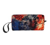 Vintage Basketball Makeup Bag Water Resistant Travel Toiletry Organizer for Women Men Sport Ball Cosmetic Storage Pouch with Zipper Portable Small Tool Bag