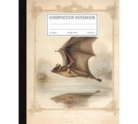 Vintage Bat Composition Notebook | College Ruled Lines | 7.5x9.25 in | 110 Pages | Victorian Natural History Illustration Journal