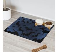 Vintage Bat Halloween Pet Feeding Mat for Cat Dog Water Bowl Food Mats Crow Bat Pet Feeding Mats Absorbent Nti-Slip Contain Spills Protects Floors Placemat 40.6 x 60.9 cm