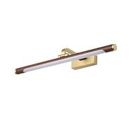 Vintage Bathroom Mirror Lamp LED Retro Mirror Lamp Brass Bathroom Lamp Antique Wood Grain Wall Lamp Waterproof 240 ° Adjustable Make-Up Light for Mirror Dressing Table 4000K 76CM Interesting