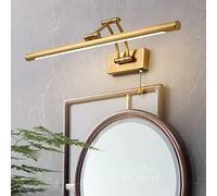 Vintage Bathroom Mirror Lamp with Pull Switch 4000K LED Brass Mirror Front Light 3-Axis Adjustable Bathroom Lamp IP44 Wall Lamp for Dressing Table Cosmetic Mirror Cabinet Black 5 Interesting