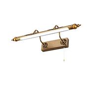 Vintage Bathroom Mirror Light with Switch IP44 Bathroom Lamp Brown Bronze Retro Bathroom Wall Light with Arc Arm Adjustable Antique Mirror Front Light Metal 4000K Make-Up Light 65 Interesting