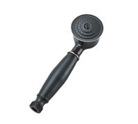 Vintage Bathroom Shower Head Ceramic Brass Wall Mounted Bath Faucet Sprayer Hardware Accessory Hand Showerhead(ORB Black A)