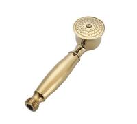 Vintage Bathroom Shower Head Ceramic Brass Wall Mounted Bath Faucet Sprayer Hardware Accessory Hand Showerhead(Golden A)