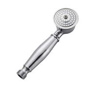 Vintage Bathroom Shower Head Ceramic Brass Wall Mounted Bath Faucet Sprayer Hardware Accessory Hand Showerhead(Chrome A)