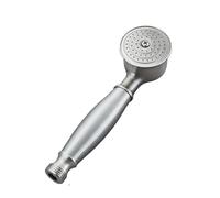 Vintage Bathroom Shower Head Ceramic Brass Wall Mounted Bath Faucet Sprayer Hardware Accessory Hand Showerhead(Brushed Nickel A)