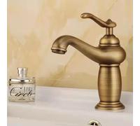 Vintage Bathroom Sink Faucet Retro Single Handle Mixer Tap Antique Hot & Cold Water Basin Mixer Stylish Washbasin Faucet for Classic Bathrooms