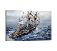 Vintage Battleship Poster 1863 11 Corsair CSS Alabama Hunting And Clipping Contest Poster Decorative Painting Canvas Wall Posters And Art Picture Print Modern Family Bedroom Decor Posters 12x18inch(30